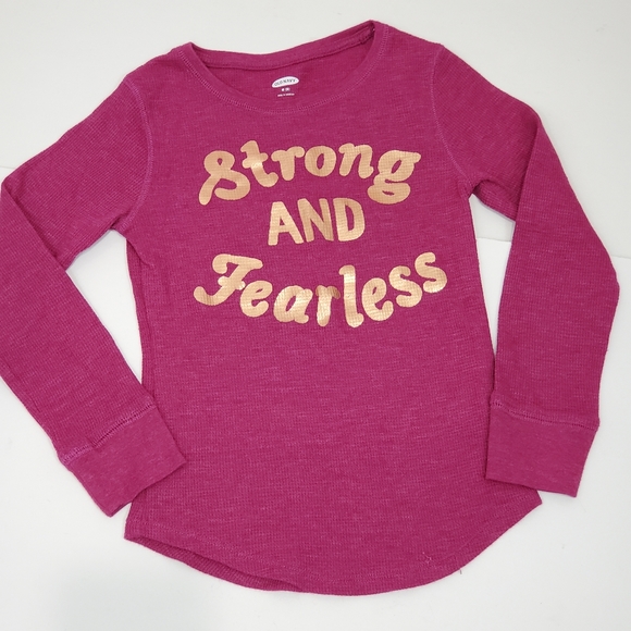 Old Navy Pink Thermal Long Sleeve Top Size M Kids - Picture 6 of 6